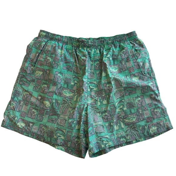 Columbia Other - Columbia PFG Super Backcast Lined Swim Shorts Trunks Green Pattern Mens Large